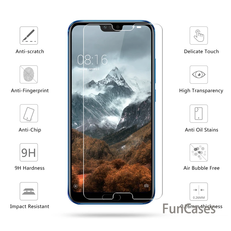 Закаленное стекло премиум-класса для huawei Honor 10 2.5D 0,26 мм 9 H Защитная пленка для экрана Honor10