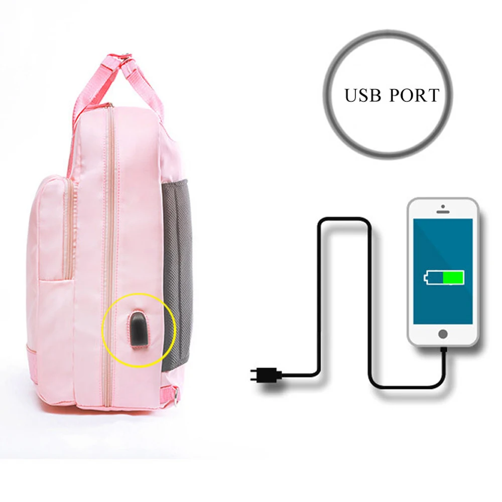 Женский рюкзак с USB портом для зарядки сумка ноутбука 13 3 14 15 4 дюймов|bag for macbook air|bag