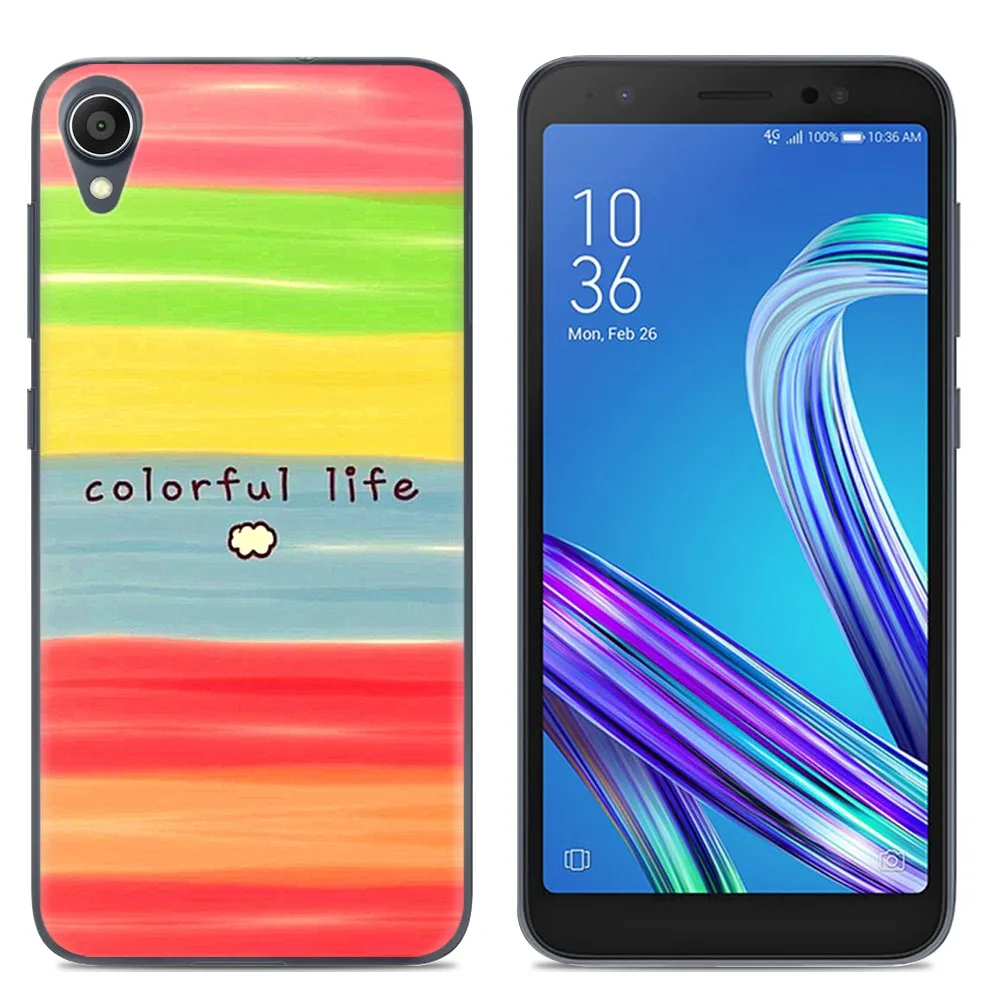 Мягкий чехол для телефона силиконовый Asus ZenFone Live (L1) ZA550KL модный прозрачный из ТПУ