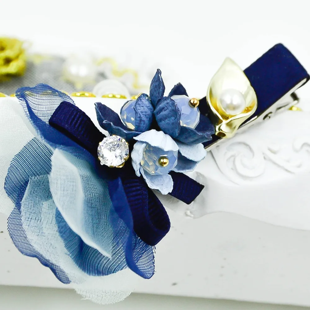 Зажим для волос с лилиями изящный аллигатор 2 4 дюйма женщин и девочек|designer hair