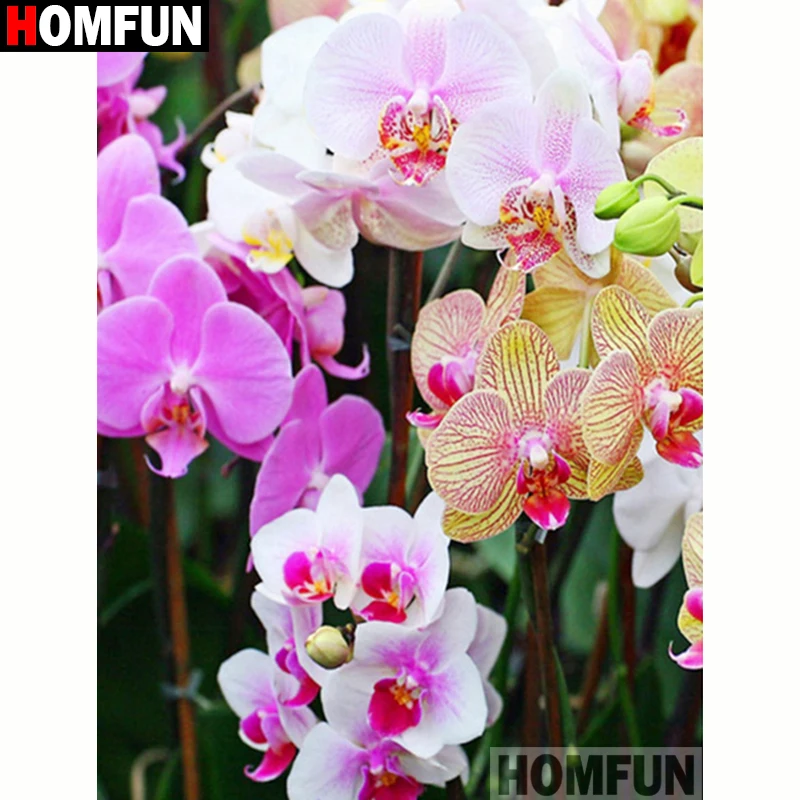 

HOMFUN Full Square/Round Drill 5D DIY Diamond Painting "Flower landscape" Embroidery Cross Stitch 5D Home Decor Gift A18295
