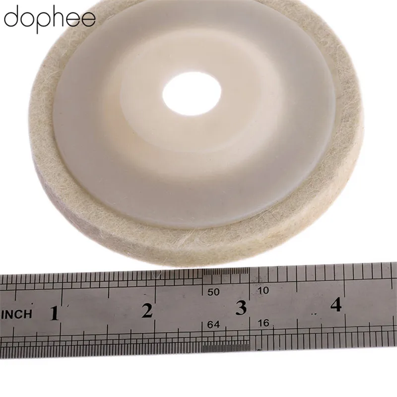 dophee 100mm Dremel Accessories Polishing Pad Wool Felt Buffing Wheel Grinding Polisher Disc for Metal Rotary Tool *1 | Инструменты
