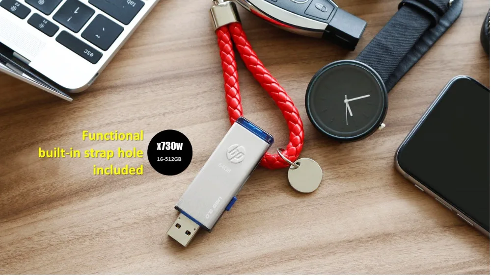 Hp USB 3,0 USB флэш-накопитель 64 ГБ флеш-накопитель 16 Гб Память Флешка x730w металлический флеш-накопитель высокоскоростной C USB флэш-накопитель мини