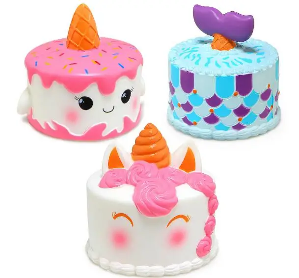 

Jumbo Squishy Cute Unicorn/Mermaid/Whale Cake Squishies Slow Rising Cream Scented Squeeze Toy Phone Strap