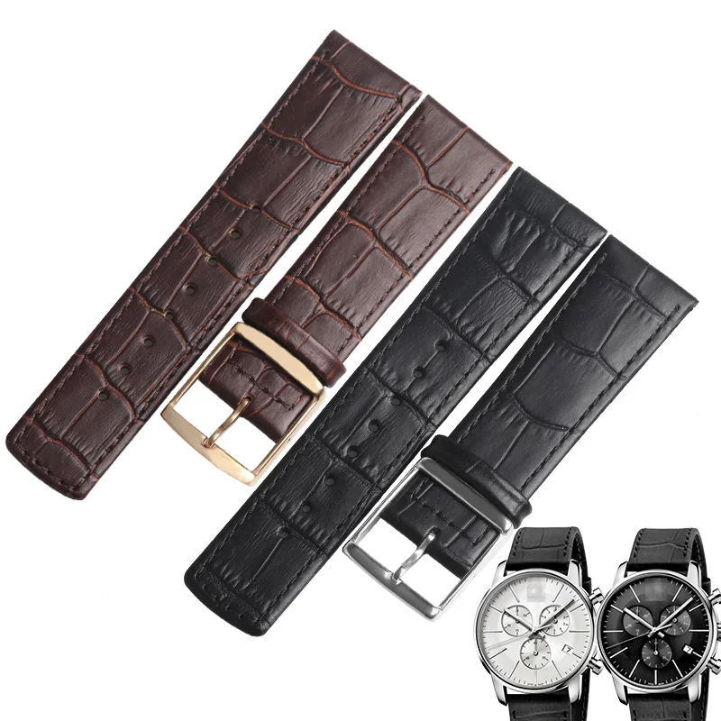 

WENTULA watchbands for CK watch band K2G271//K2G276/K2G2G1 calf-leather band cow leather Genuine Leather leather strap
