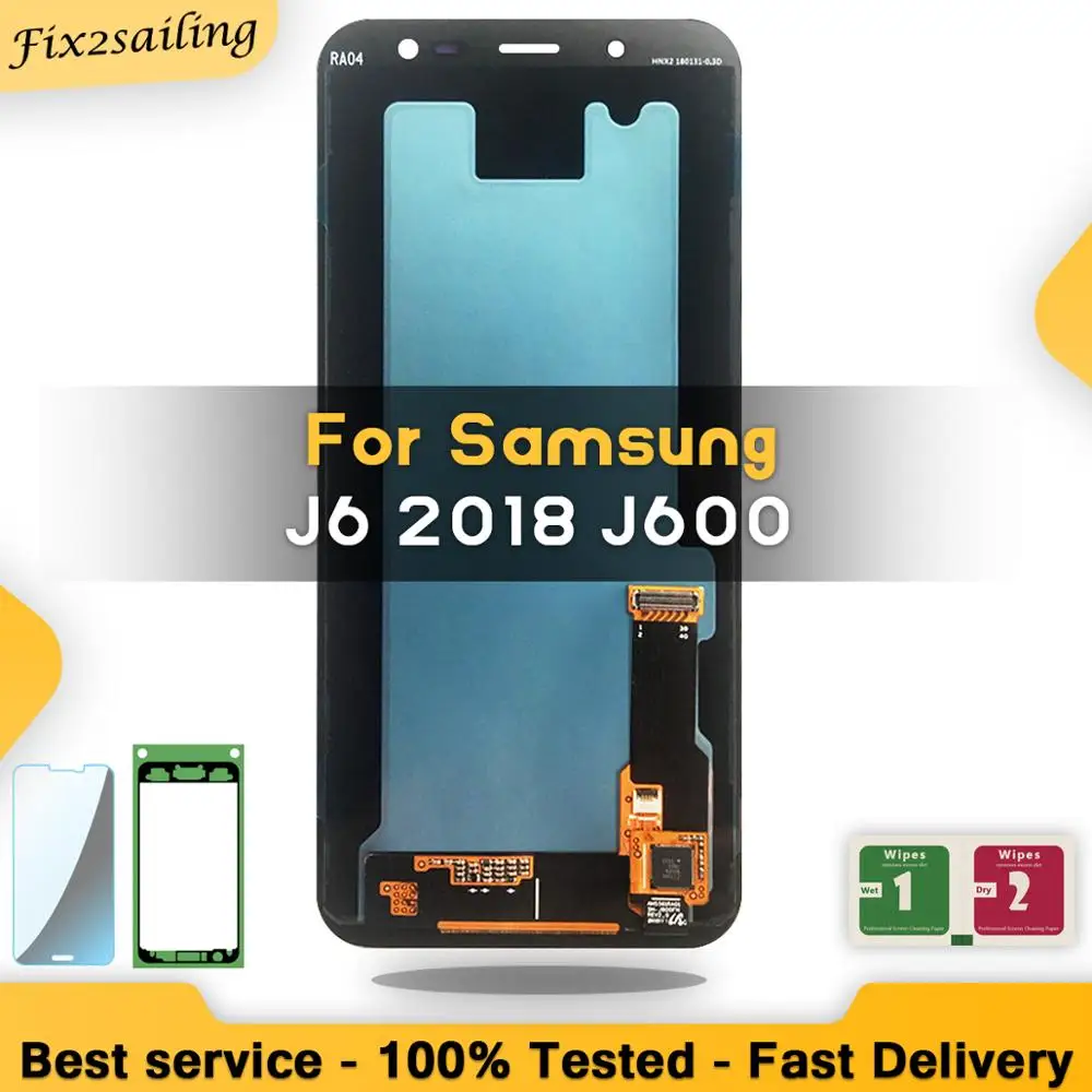 Сменные детали для Samsung Galaxy J6 2018 супер AMOLED ЖК дисплей 5 6 дюйма с тачскрином в