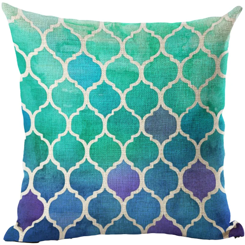 Чехлы для подушек разных цветов мозаичные из хлопка и льна чехлы подушки диванов