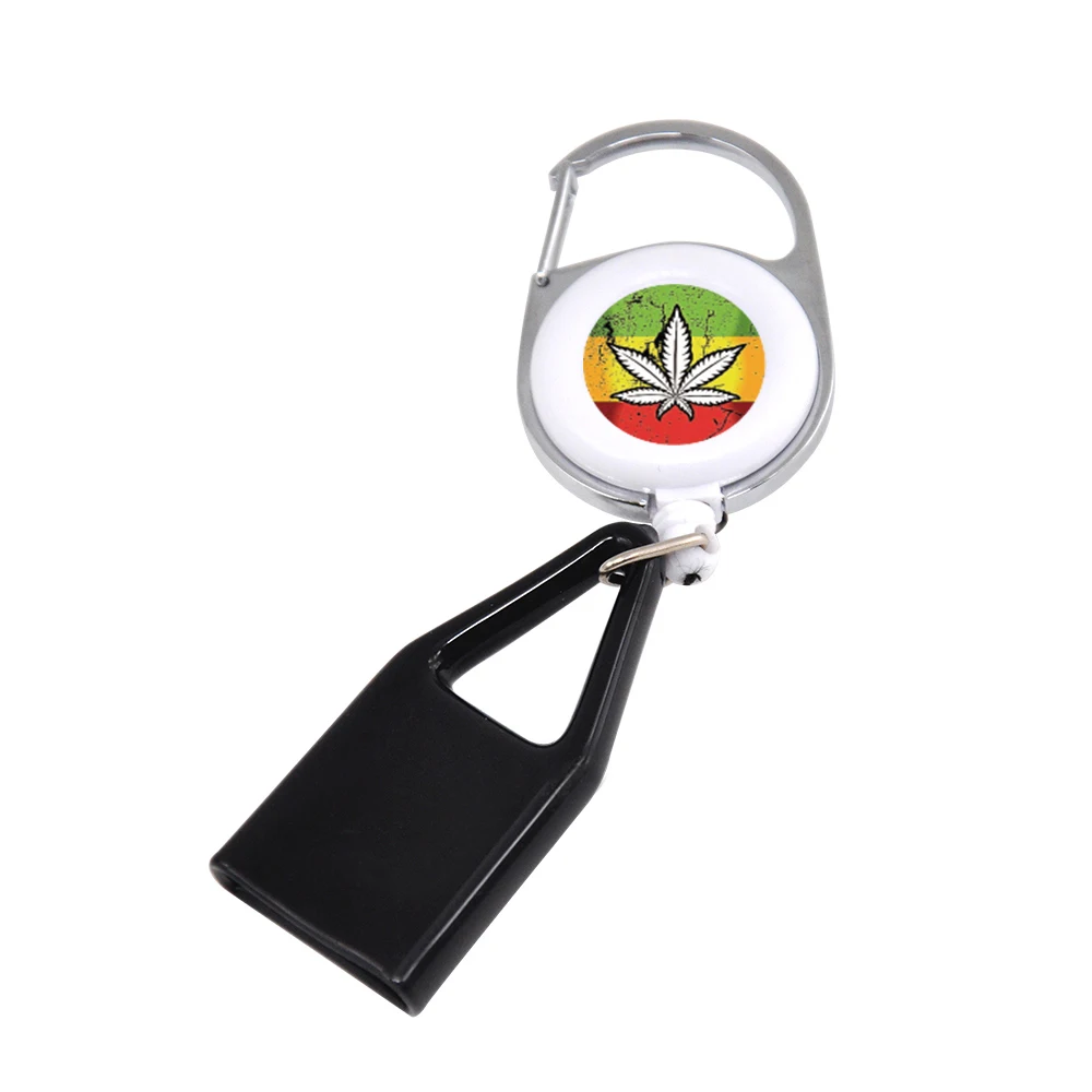 three color leaf Белые наклейки силиконовые зажигалки крышка безопасный тайник клип брелок-зажигалка для ключей держатель безопасности держатель - Цвет: three color leaf