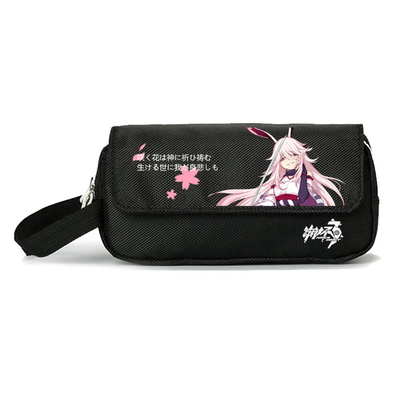 Высокое качество Honkai Impact 3 Печать школьные канцелярские сумки кавайный чехол для карандаша двойная молния монета сумка органайзер для косметики