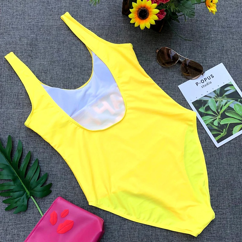 2018 One Piece Swimsuit Women's Swimwear Solid Sexy Monokini Bathing Suits Female Bodysuits Beach Wear One-piece | Спорт и