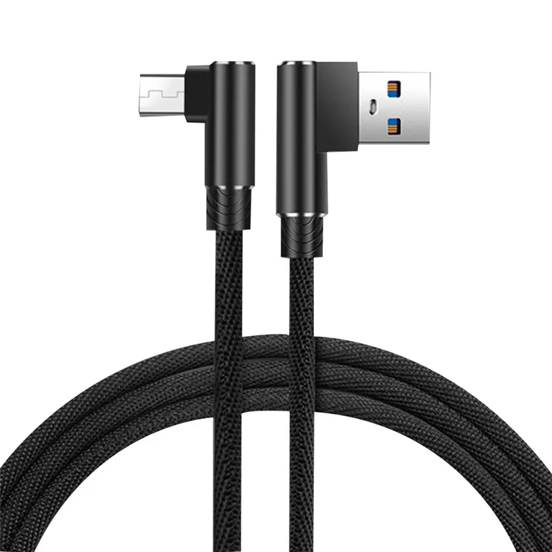 Micro USB кабель для быстрой зарядки и передачи данных Snyc 90 градусов льняная плетеная линия передачи данных для Android samsung huawei Xiaomi