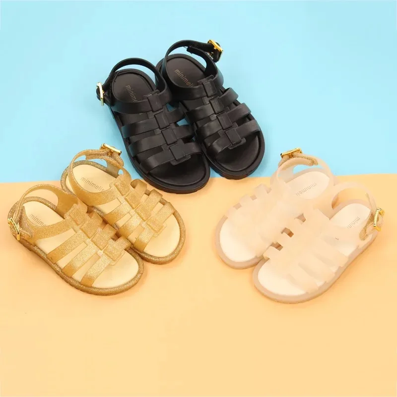Mini Melissa/2018 г. детская прозрачная обувь римские сандалии для девочек и мальчиков с