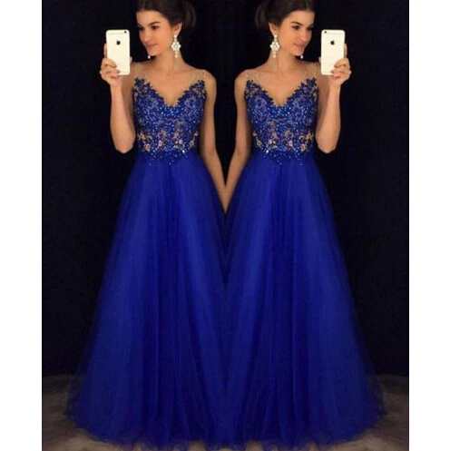 Langes Maxi Kleid Sommer Neue Stil режим Frauen V ausschnitt шифон без рукавов Abend Formale Partei Prom Ballkleid