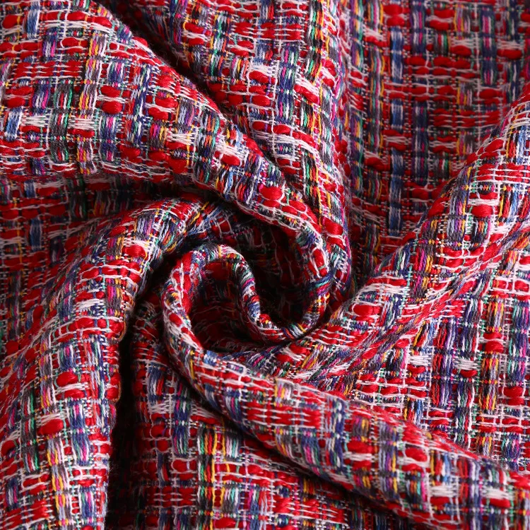 Окрашенная пряжа смешанного цвета твидовая ткань осенне зимнее пальто fabrics