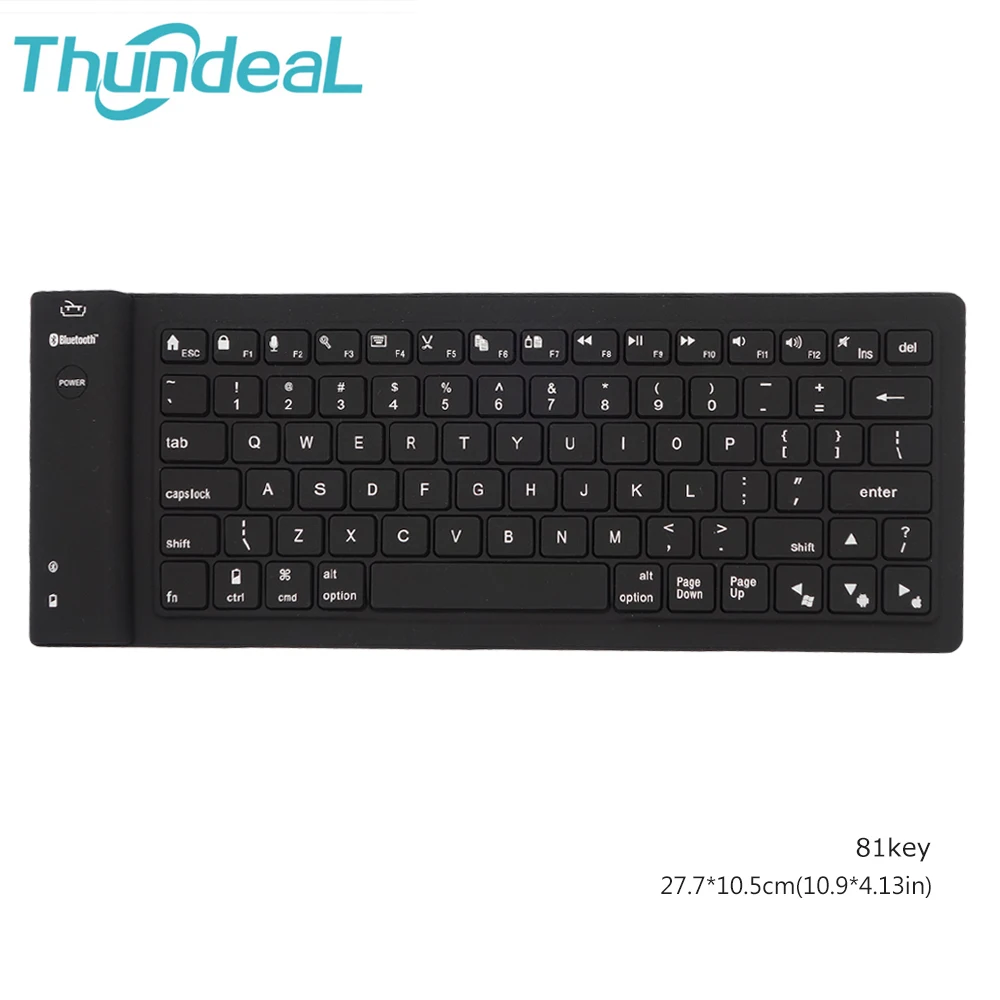 3.0 Bluetooth клавиатура Roll Up Teclado 87key 108key Беспроводной Мягкие силиконовые тишины для