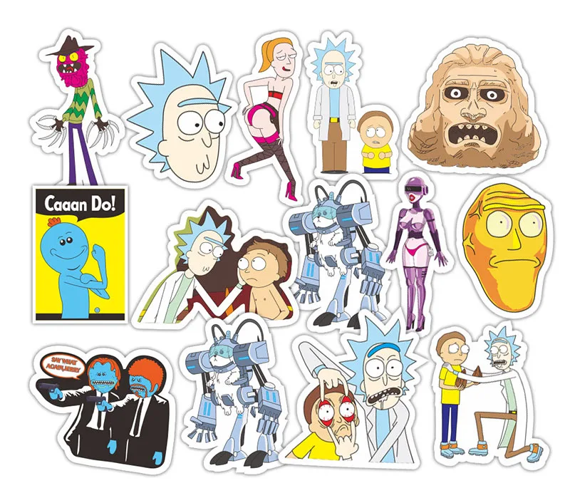 Наклейки Comedy Rick and Morty наклейки для скейтборда чемодана ноутбука телефона 35 110