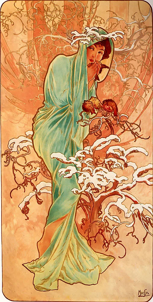 Альфонс Муха картина фрукты 1897 классический холст картины старинные настенные