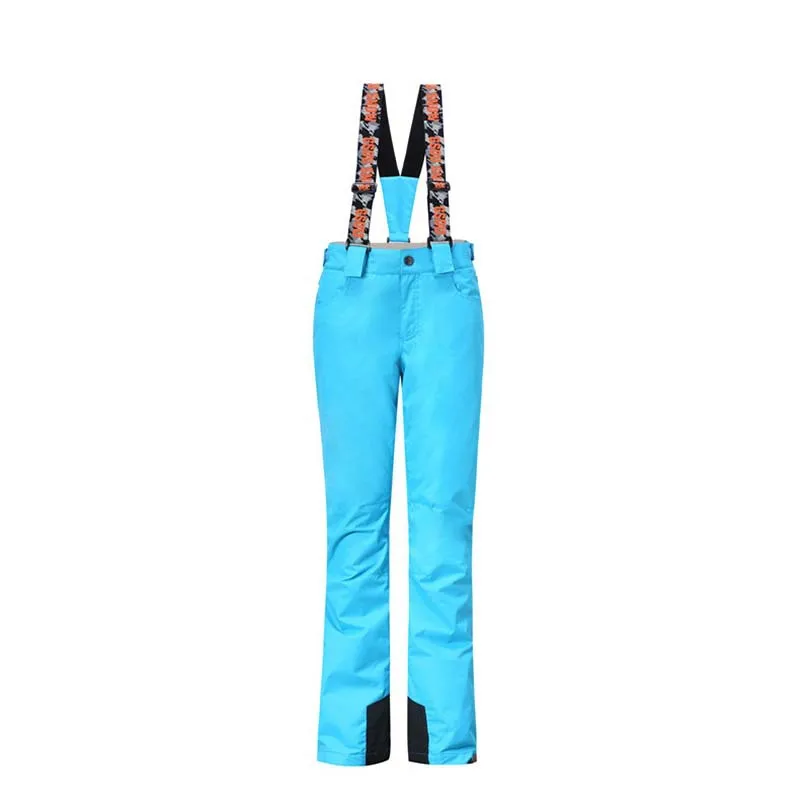 

GSOU SNOW Women's Pure Color Suspender Trousers Single Double Board Warm Waterproof Windproof Skiing Pants Size XS-L