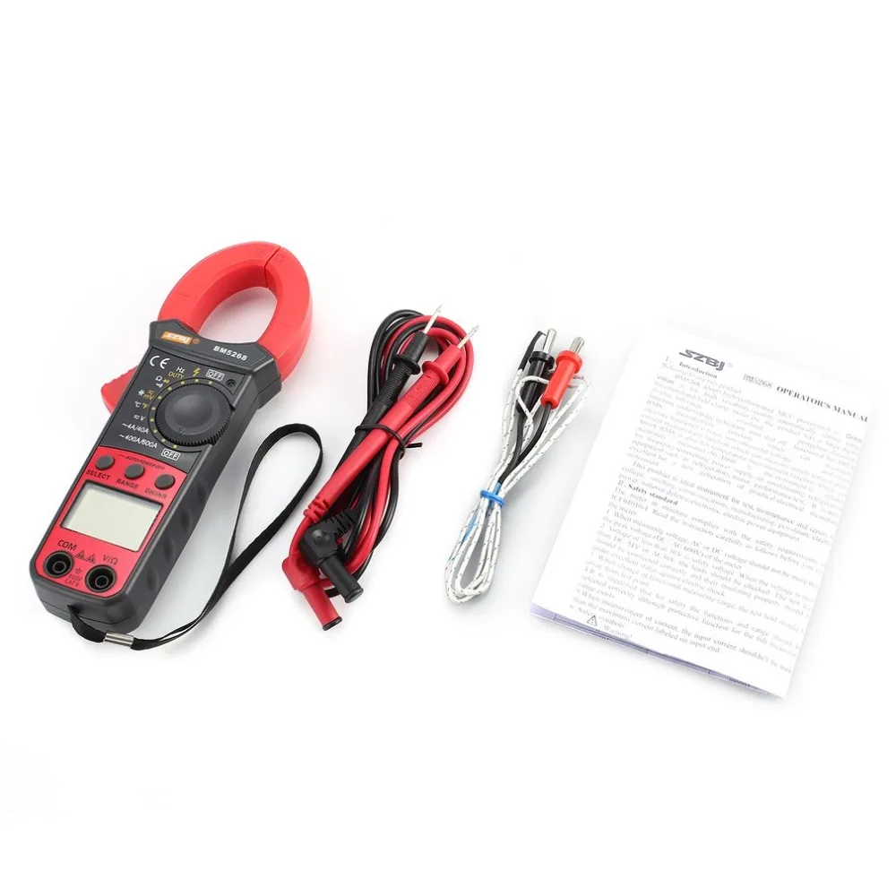 BM5268 Handheld Digital Clamp Meter Multimeter True RMS AC/DC Volt Amp Ohm Capacitance Frequency Temperature Diode Tester | Инструменты