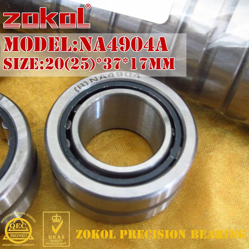Подшипник ZOKOL NA4904 A NA4904A игольчатый роликовый подшипник с наконечником 20*37*17 мм