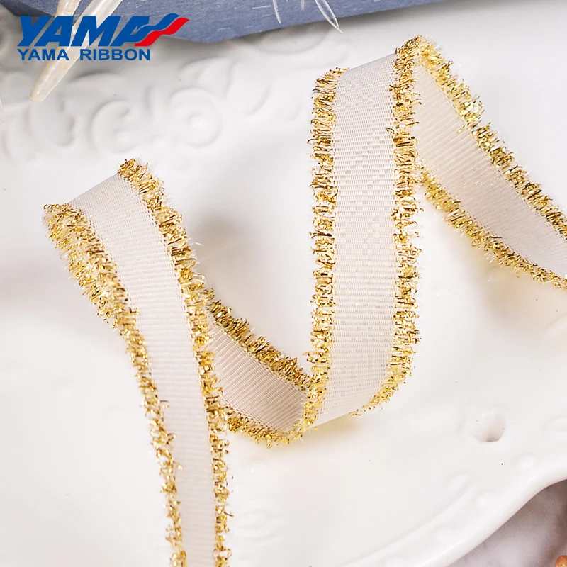 Золотая лента с бахромой YAMA Fashion 5/8 1 1/2 дюйма 16 мм 25 38 6 цветов 100 ярдов/рулон