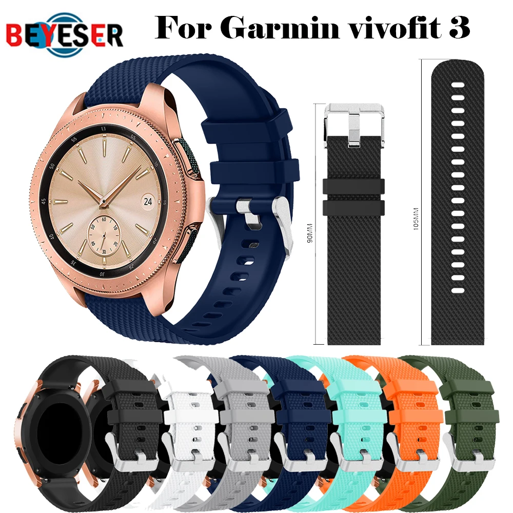 

20mm Colorful Soft Silicone Replacement Strap for Garmin Vivoactive3 Vivomove HR Smart Wristband for Vivoactive 3 Watch Band