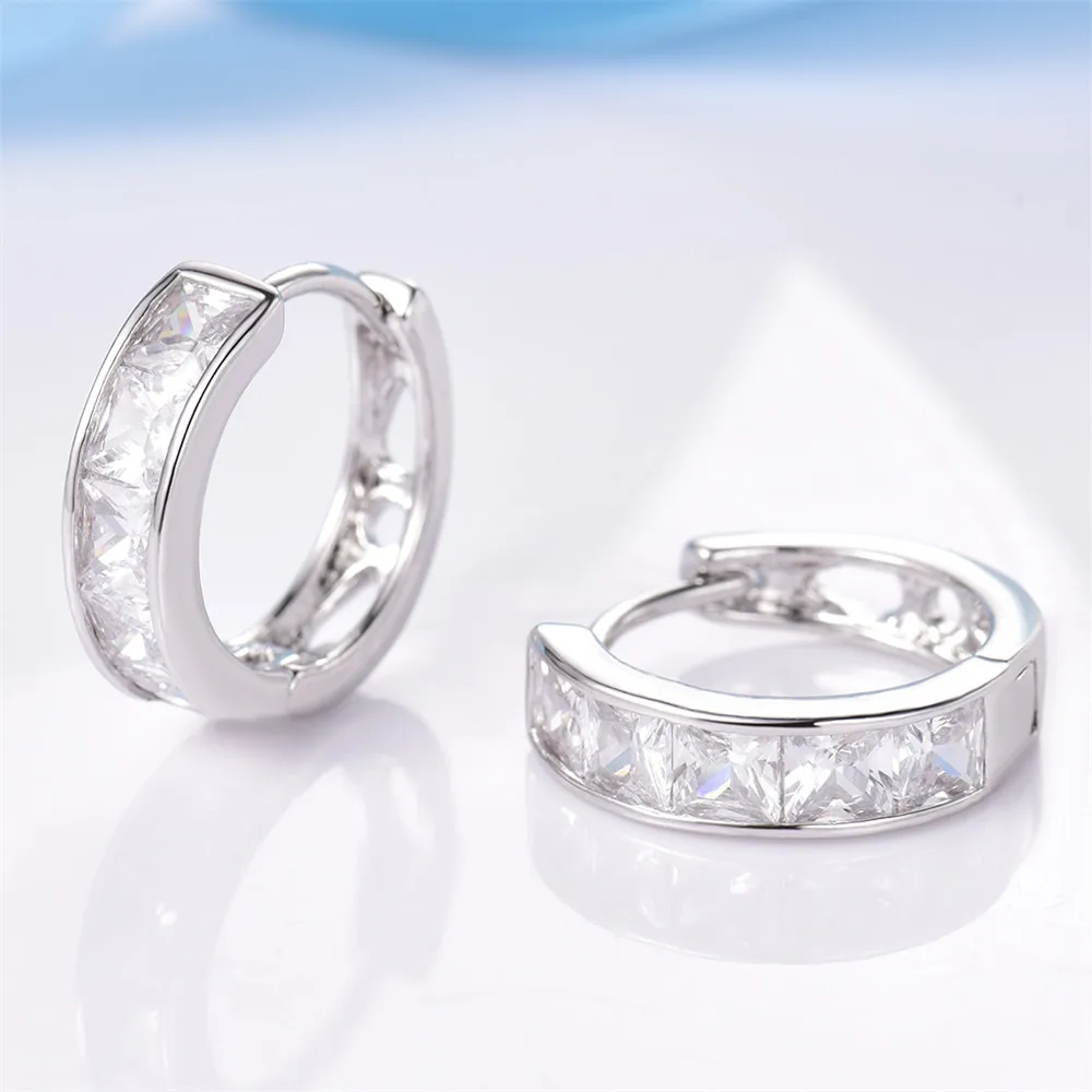 Женские серьги MOLIAM серебряные/золотистые серьги-кольца принцессы с кубическим