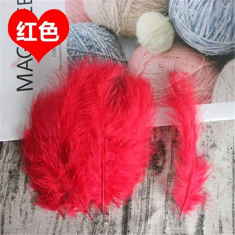 red 50pcs Перья индейки 4-6 дюймов 10-15 см куриные Шлейфы перья индейки Марабу для карнавала Хэллоуин Рождество DIY ремесло 50 шт - Цвет: red 50pcs