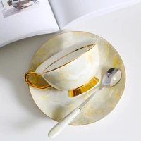 euro luxury bone china gilded coffee cup sets porcelain tea cup set afternoon tea party creative wedding gift office drink ware