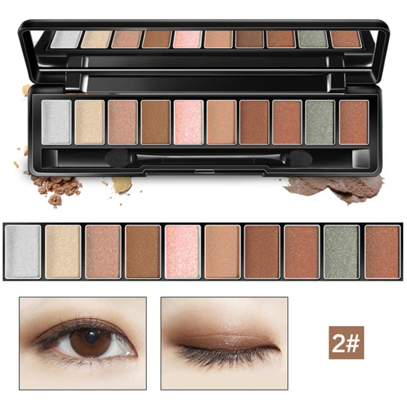 10 цветов Professional для дам Eye Shadow матовые тени век Palette Matte Шелковый пигмент