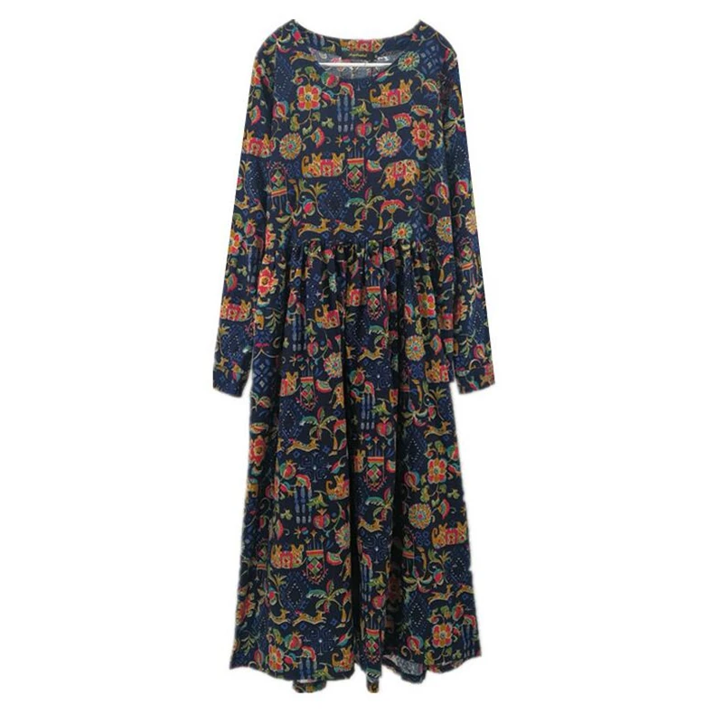 Женское пляжное платье-туника Boho длинное платье макси с цветочным принтом
