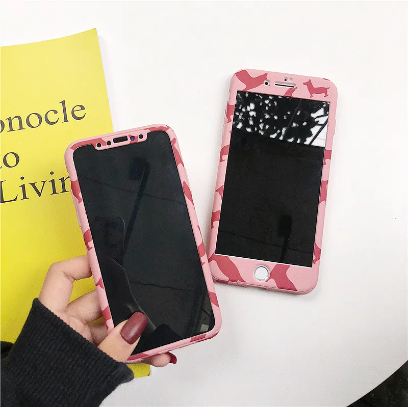 QINUO 360 чехол для телефона с полным покрытием iPhone 11 Pro Max 7 8 Plus X XR XS 6 6S 5 5S SE собачьим