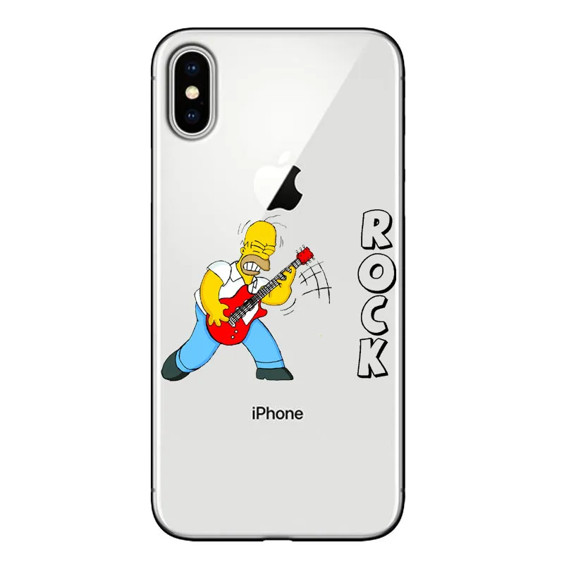 Прозрачный мягкий чехол для телефона из ТПУ с изображением Симпсонов iPhone 11 11Pro MAXX