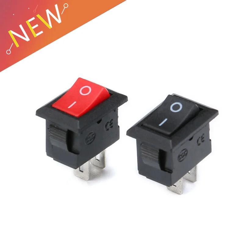 5 шт./лот черный кнопочный переключатель 3A 250В KCD11 2Pin/3Pin защелкивающийся