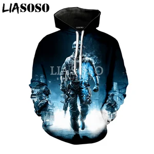 LIASOSO, новая модная мужская и женская толстовка с 3D принтом, видео игра, Battlefield, Свитшот унисекс, Забавный уличный пуловер с длинным рукавом, A009-01