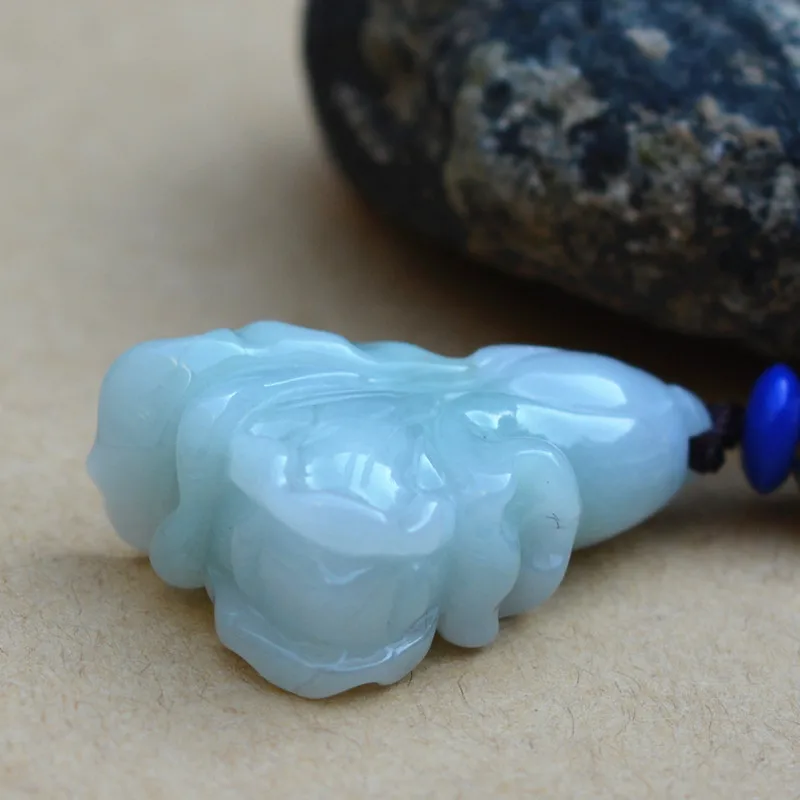 Натуральный бутик светильник зеленый Jadeite Jades кулон резные Капустные цветы