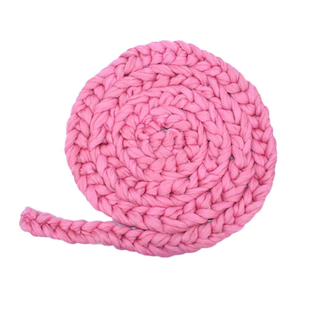 Pink Тканое детское одеяло ручной работы s Крючки для вязания шерстью одеяло для новорожденного в виде скрученной косы реквизит для фотосъемки массивное вязаное одеяло корзина наполнитель - Цвет: Pink
