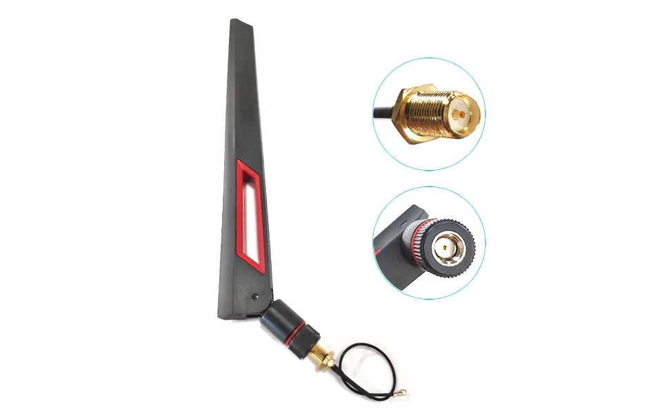 2,4 GHz 5GHz 5,8 Ghz антенна настоящая 8dBi RP-SMA Двухдиапазонная 2,4g 5g 5,8g wifi антенна SMA female+ ufl./IPX 1,13 косичка