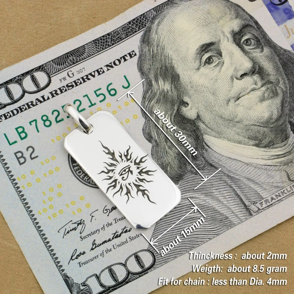 LINSION Серебряная глубокая гравировка с высокой детализацией кулон подвеской в