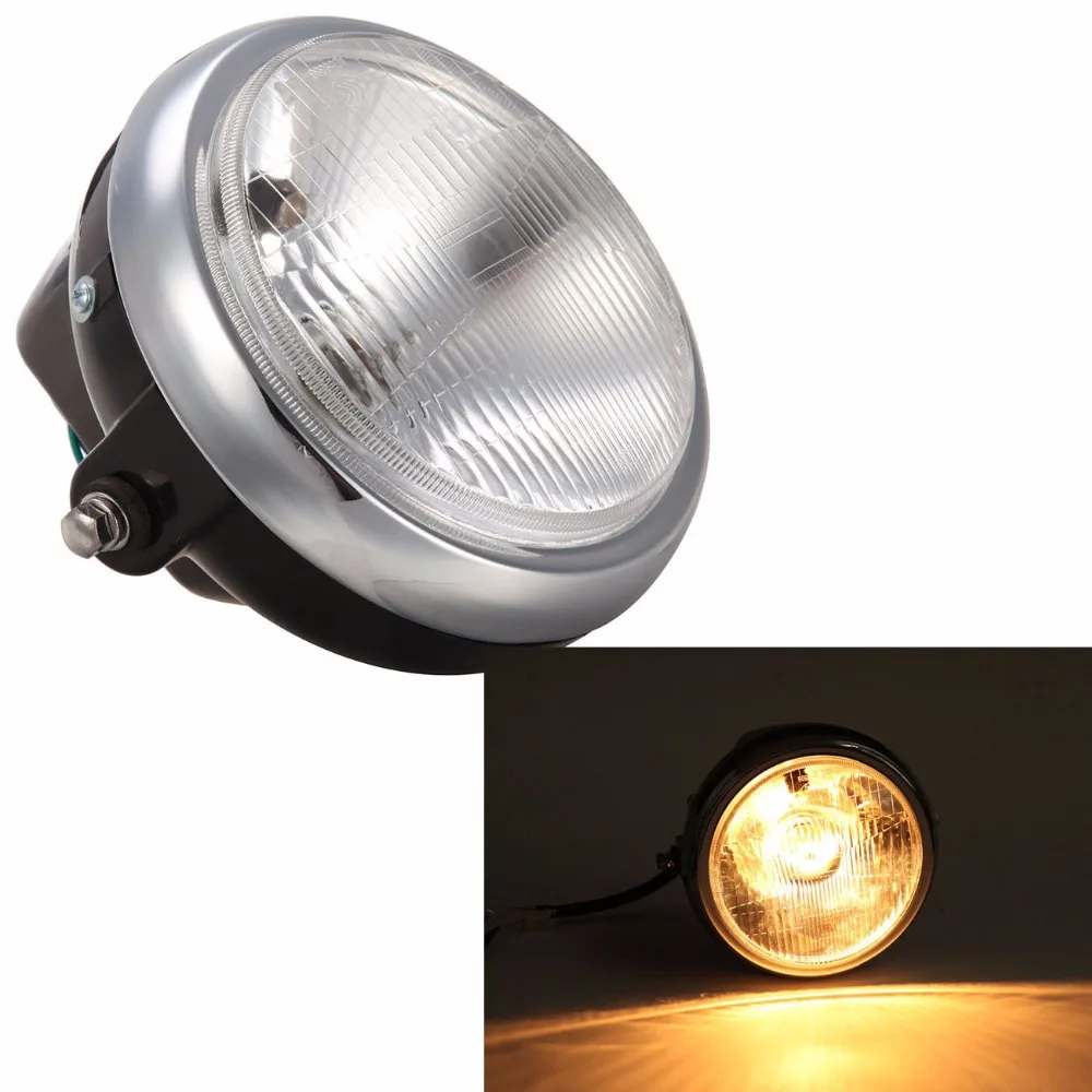 Черная круглая классическая фара для мотоцикла Yamaha YBR125 2002 2013 YBR 125|light for|light for