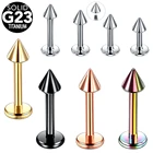 1 шт., титановые кольца для губ G23 16 г, пирсинг для губ, пупка, кольцо для губ, блестящее украшение для пирсинга, золотое украшение для тела