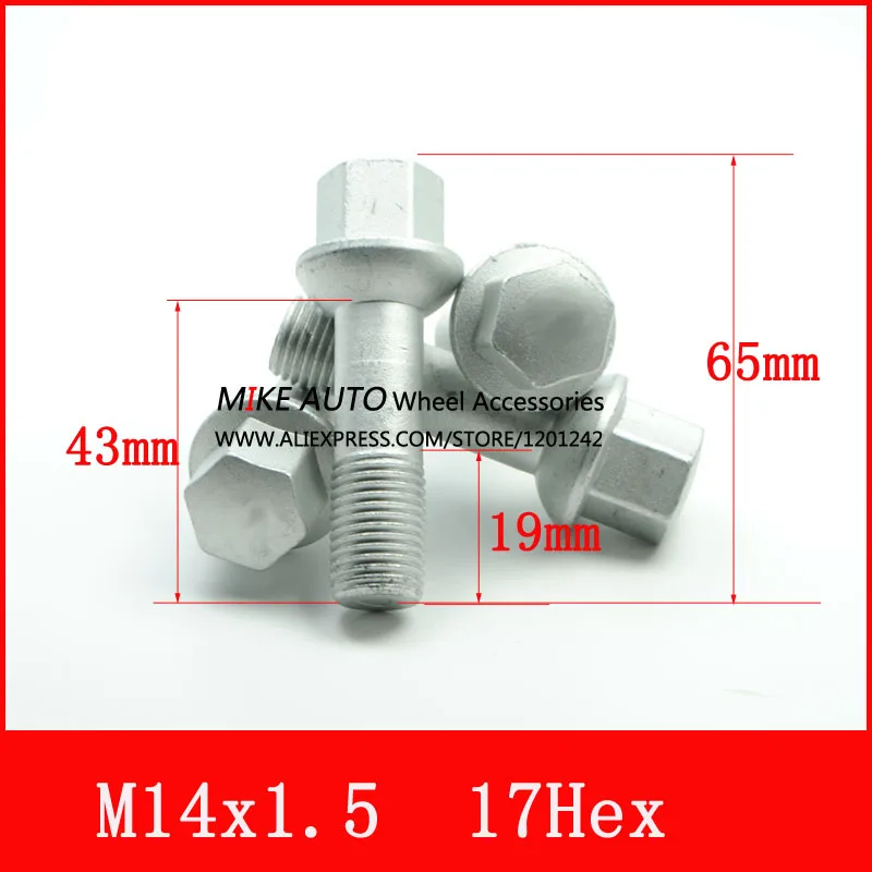 20 шт. M14x1.5 колеса болт шпилька для Benz C серии GLK350 GL 2006 2011 W163 W164 W211 W219 W230 000 990 53 07|wheel