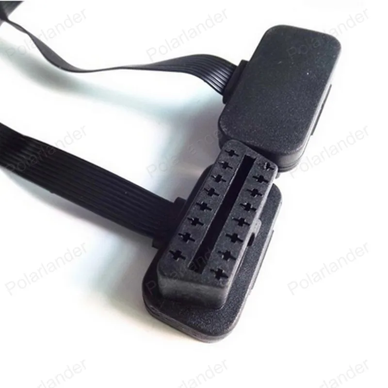 Новое поступление плоский + тонкий как лапша OBD2 16 контактный ELM327 штекер Двойной