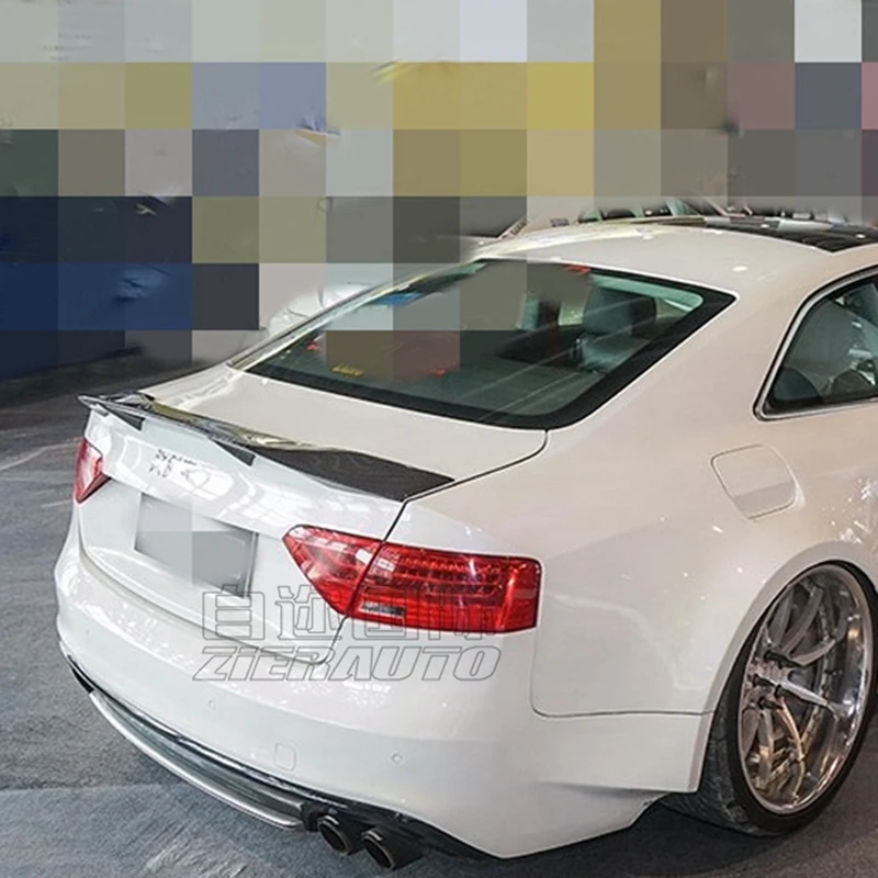Для Audi A5 углеродного волокна задний спойлер 4 двери и 2-купе 2009- крышка багажника R Стиль