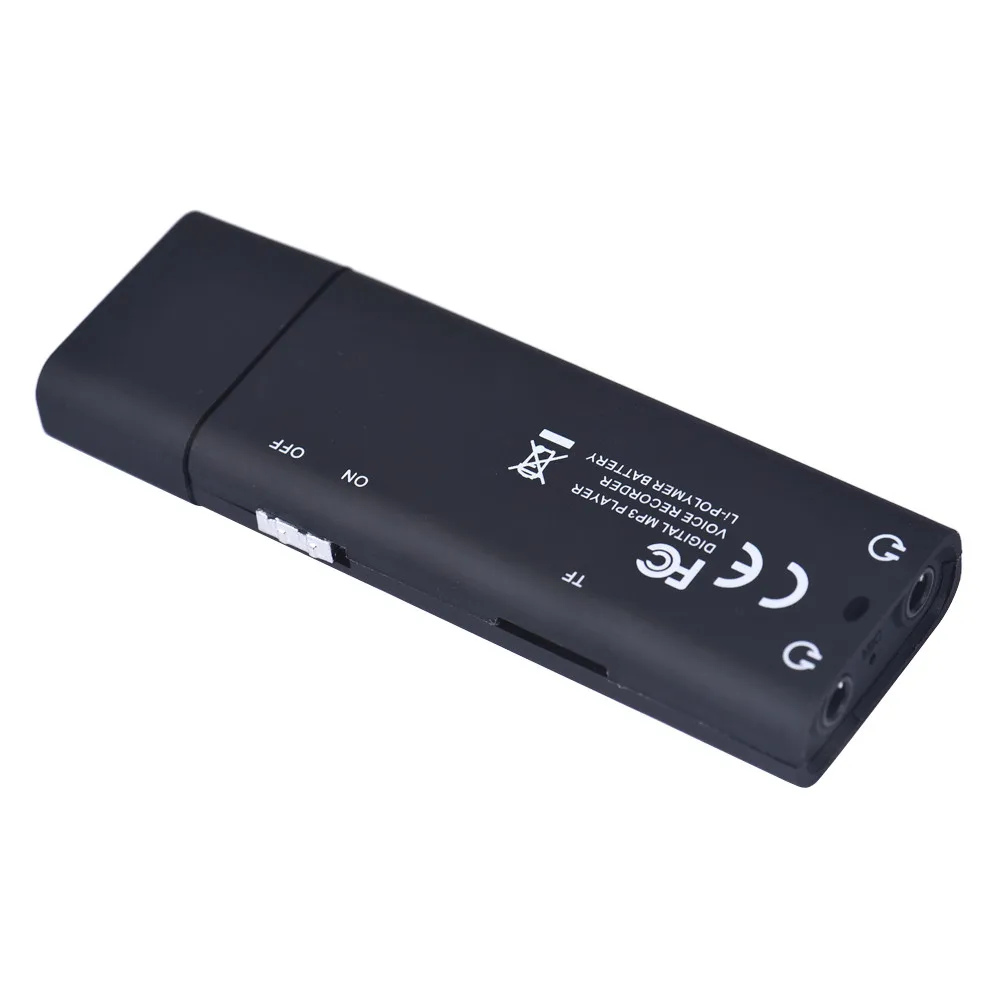Черный Портативный USB MP3 музыкальный плеер ЖК-экран поддержка 16 ГБ TF карта - Цвет: Черный