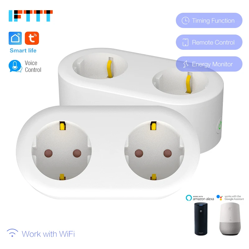 Умная розетка 2 в 1 с поддержкой Wi-Fi 16 А | Электроника