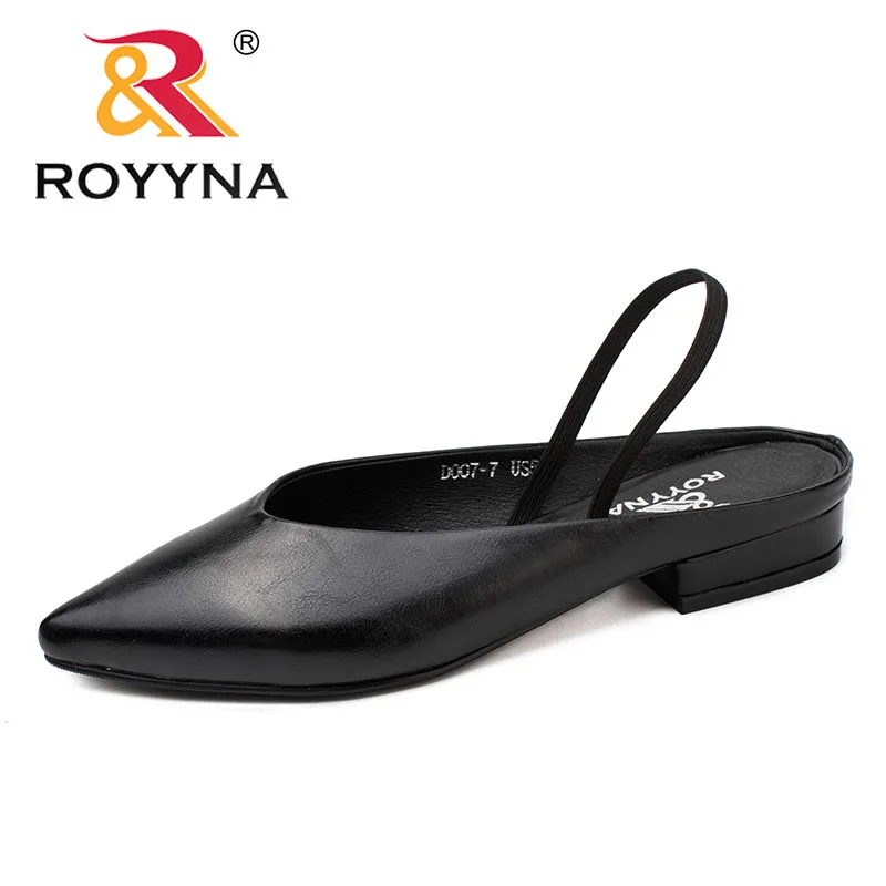 ROYYNA/Новинка; элегантные стильные женские туфли-лодочки; женская обувь с острым носком; женские модельные туфли на квадратном каблуке; Удобный светильник; Быстрая