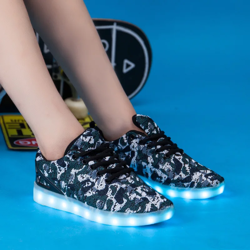Summer Explosion Models Colorful Luminous Fluorescent LED Lamps Shoes Usb Coconut BanXie Emitting Casual Sports Children | Детская