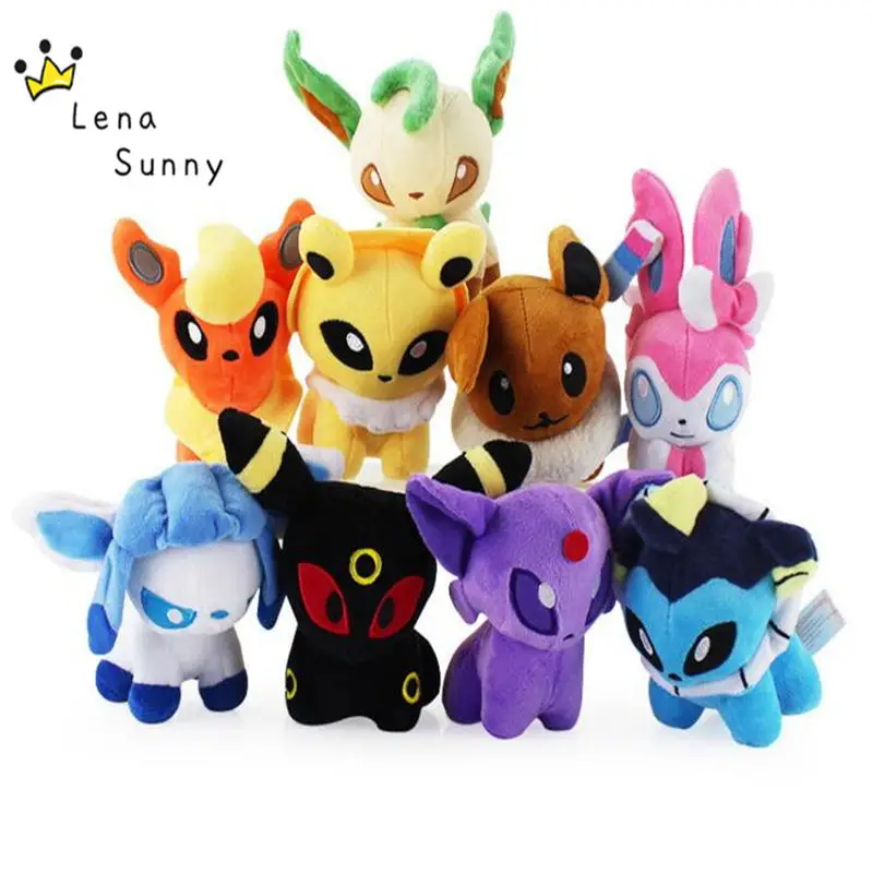 Карманная кукла Q Version 12 15 см плюшевая игрушка Umbreon Sylveon Eevee зеркаon Jolteon Vaporeon Flareon