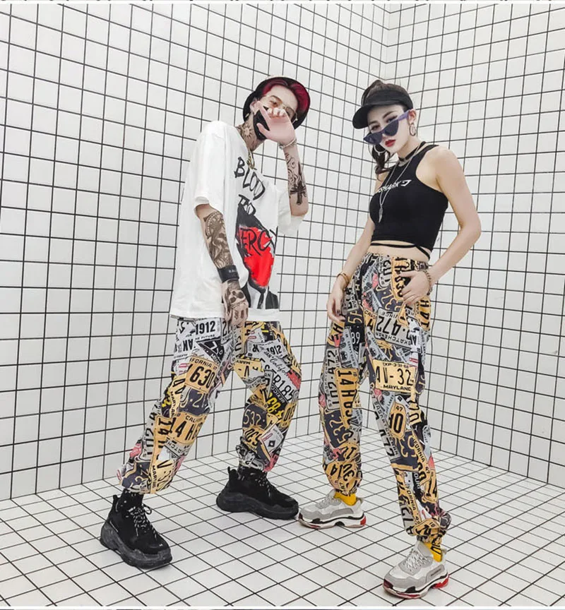 Baggy Mens Sweatpants Full Printed Swag korean street style harajuku Hip Hop Pants Men harem Jogger Fashion Trousers Men